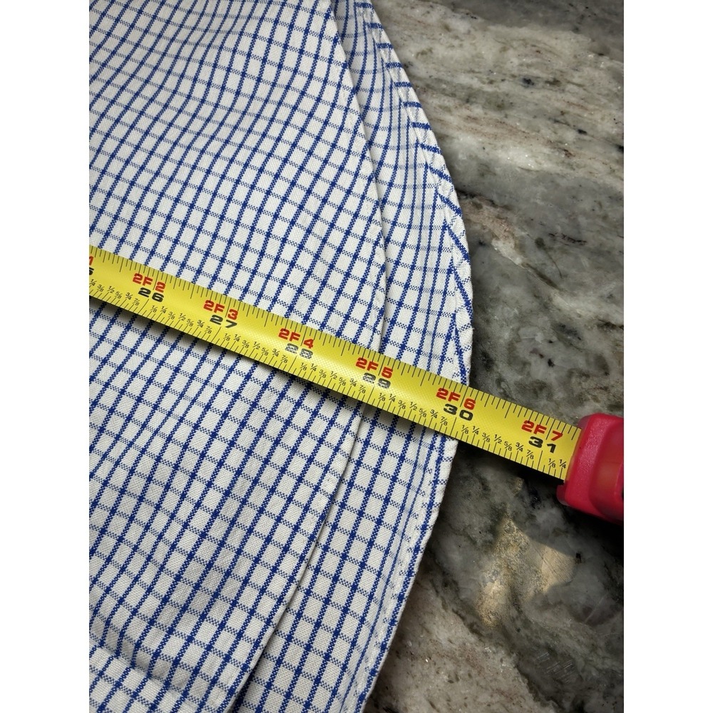 Ralph Lauren Mens Classic Fit Blue White Check Oxford Button Down Shirt Large - Picture 7 of 10